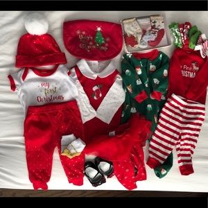 Baby’s first Christmas bundle 0-6 mos